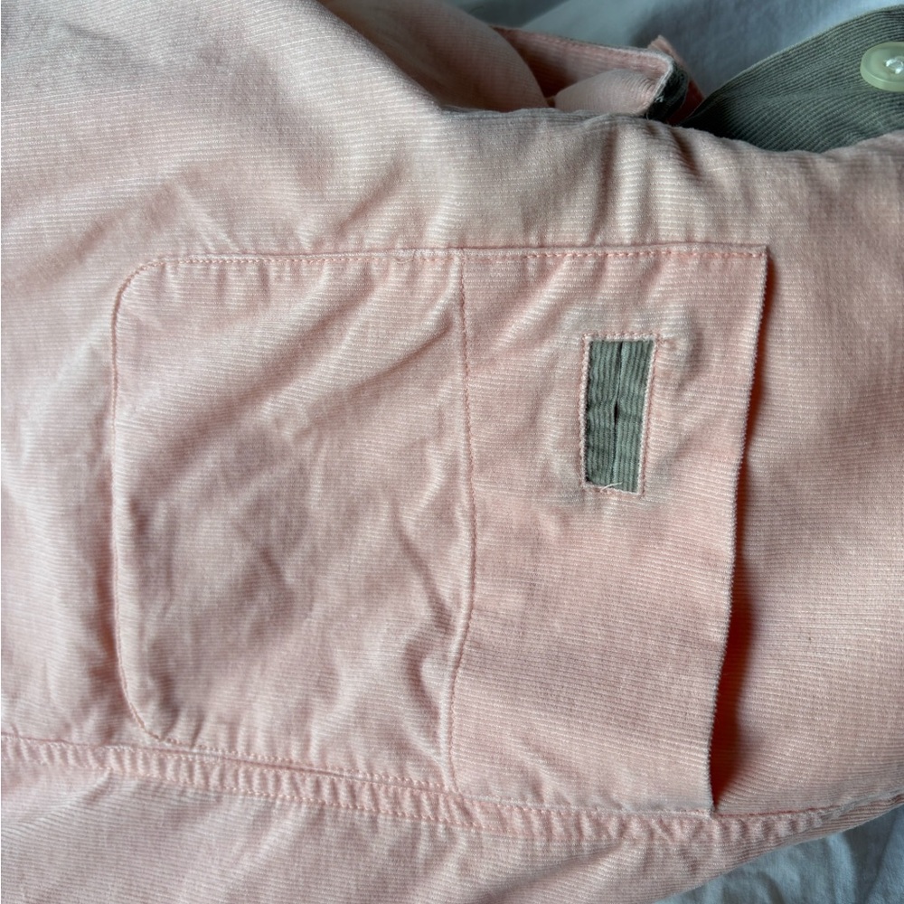 Izod Peach and Khaki Long Sleeve Shirt